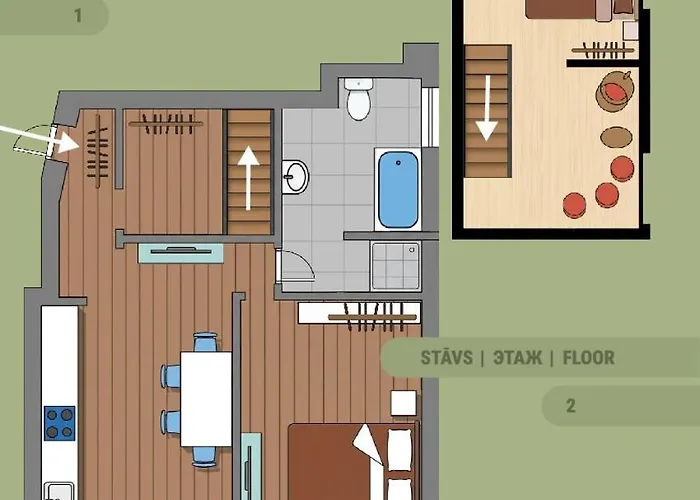 Dzīvoklis Brivibas - Sunset, Free Privat Parking, Free Wifi, Self Check-in Riga